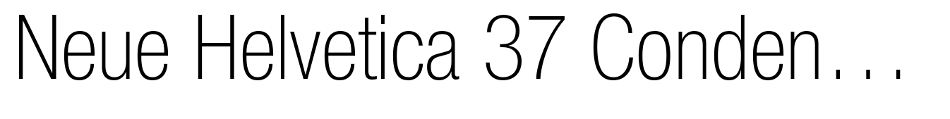 Neue Helvetica 37 Condensed Thin